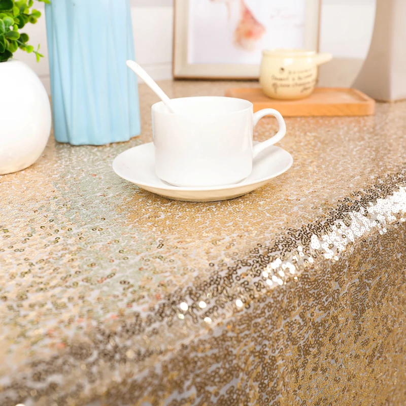 Скатерть с блестками из розового золота блестящая вышитая круглая прямоугольная
