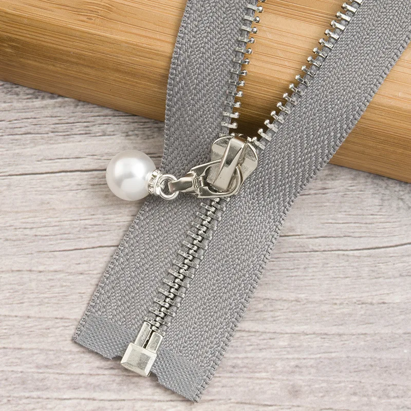 graysilver85cm 1/2 шт. 85 см 120 см 5# разъемная застежка-молния жемчужные металлическая молния eco-friendly открытые пальто куртки застежки-молнии для шитья одежды застежки-молнии для рукоделия KY969 - Цвет: graysilver85cm