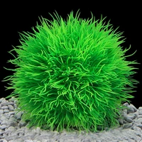new artificial lifelike aquarium plant decoration plastic grass ball shape fish tank ornament decor viewing supplies accessories