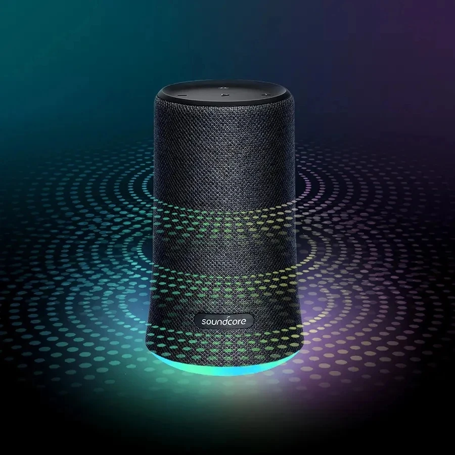 Soundcore Portable Flare outdoor IPX7 waterproof Speaker LED light EQ adjustment 360 degree surround sound Bluetooth Speaker. |