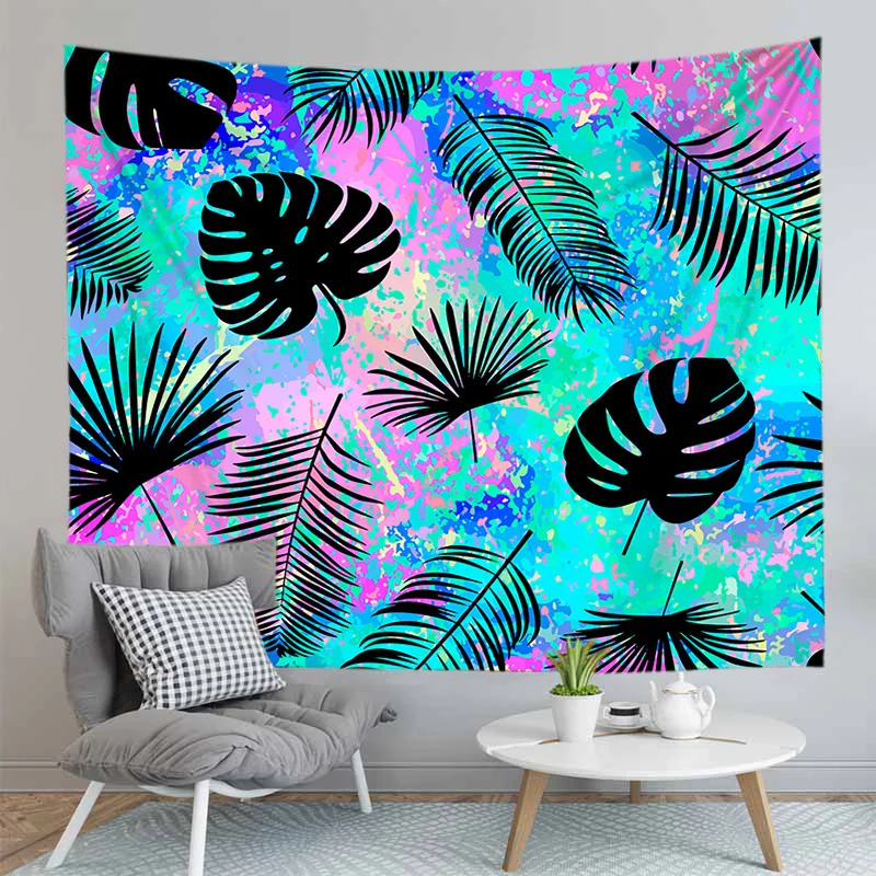 

Home Decor 3D Plam Leaves Printed Tapestry Wall Art Hanging Tapestries Carpet Bedspread Blanket Drop Shipping