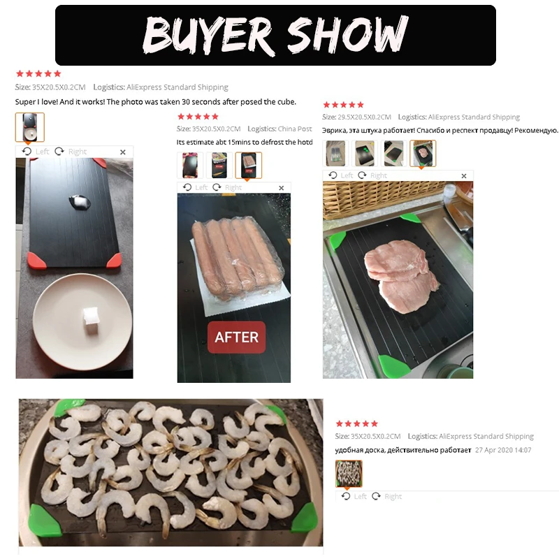 Dropshipping Быстрый лоток для разморозки замороженные мясо рыба Разделочные Блоки и