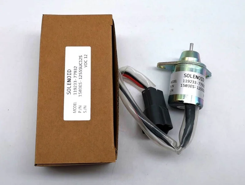 В наличии стопорный электромагнитный клапан 12 для двигателя Yanmar 1503ES-12S5SUC5S 119653-77950