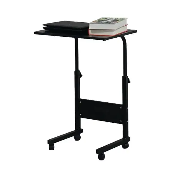 [DC] Small Removable Office Compute Table Chipboard & Steel Multi Purpose Side Table With Baffle- Black