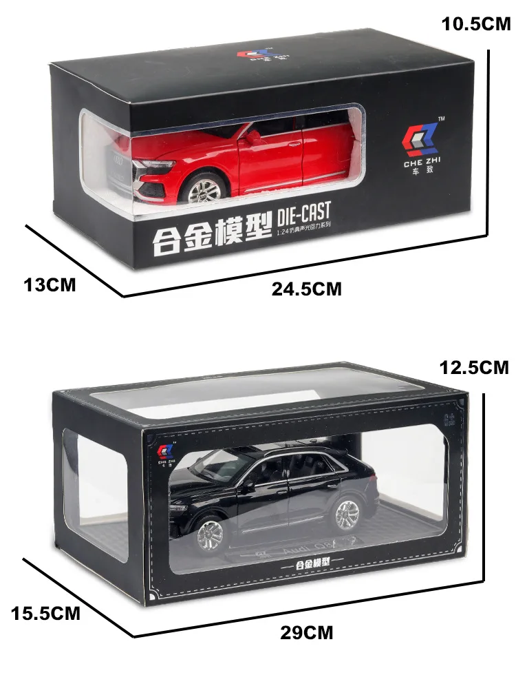 1:24 Высокая литая модель машины Модель Audi Q8 внедорожный автомобиль модель со звуком и светом оттяните назад детский игрушечный автомобиль