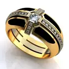 Изысканное модное инкрустированное кольцо с крестом модное мужское кольцо в европейском и американском стиле новинка модное кольцо праздничный подарок повседневные ювелирные изделия