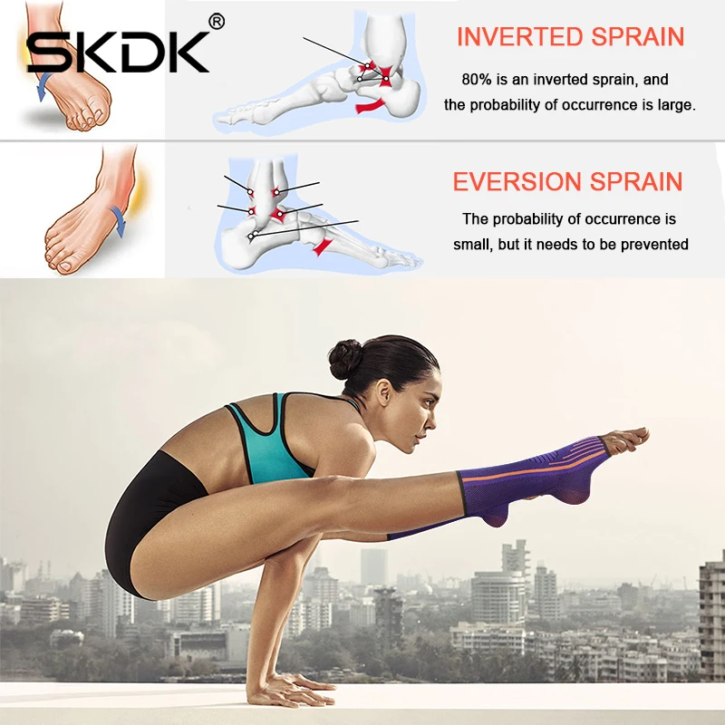 SKDK спортивный фиксатор голеностопа компрессионный хлопковый комфортный