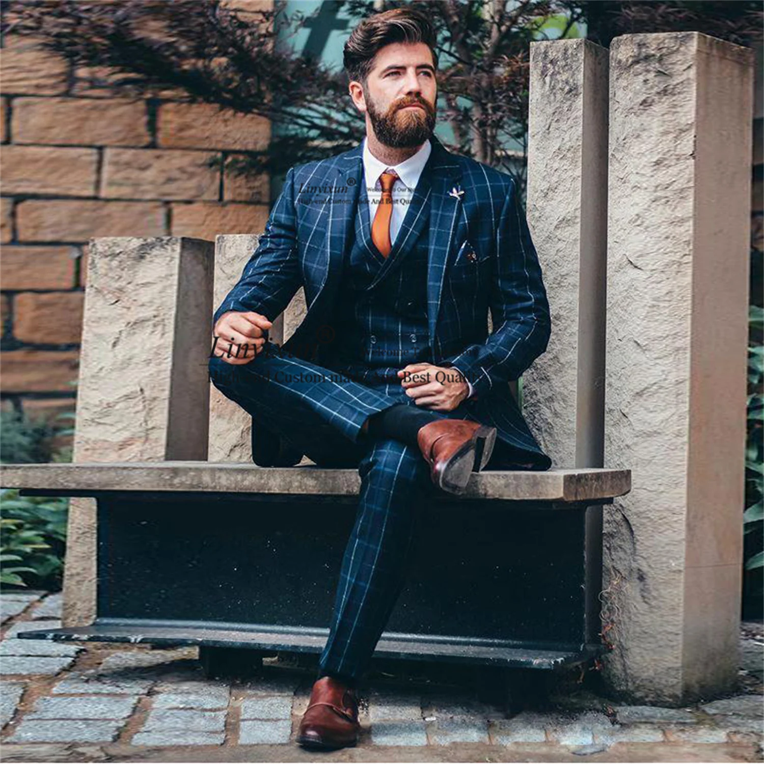 Классический Клетчатый мужской костюм &quotгусиные лапки&quot комплект из 3