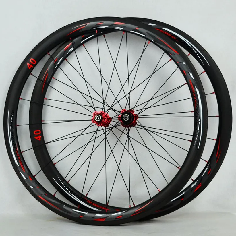 Дорожный велосипед Wheelset Fat Circle Sealed Bearing колеса велосипеда 700C углеродное волокно