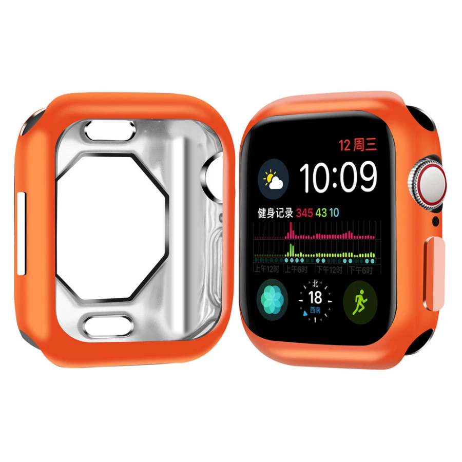 ТПУ тонкий мягкий чехол для Apple Watch серии 4 защитный чехол бампер для iwatch 40 мм 44 мм Рамка аксессуары для ремешка часов