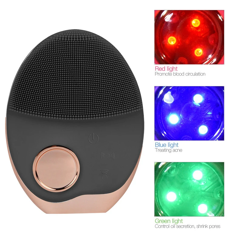 Ckeyin Мини электрическая ультразвуковая Беспроводная Очищающая щетка для лица