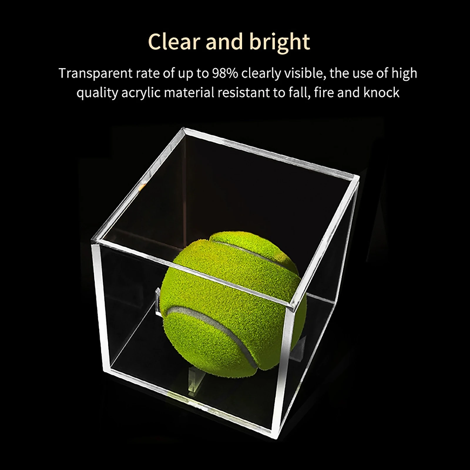 

High Quality Ball Box Golf Tennis Transparent Storage Box Dustproof UV Souvenir Baseball Practical Protection Display Stand