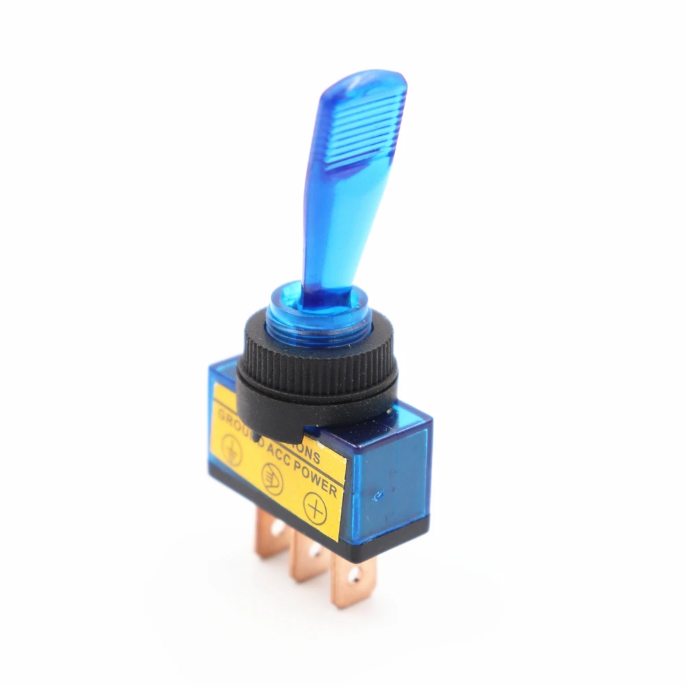 

1 шт. автомобильный тумблер 12 В с подсветкой автомобильный кулисный переключатель 20 А кулисный переключатель красный синий зеленый желтый черный с подсветкой