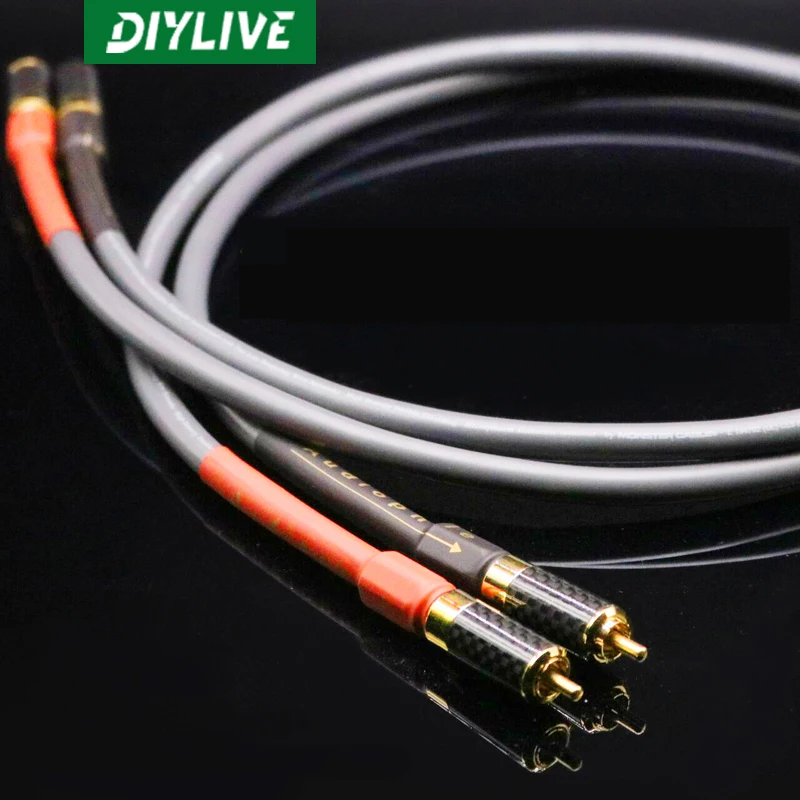 

DIYLIVE Hi-Fi single crystal copper fever audio power amplifier RCA audio line CD dual-lotus signal line M890