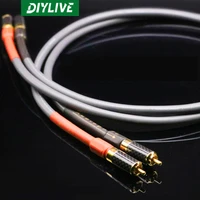 diylive hi fi single crystal copper fever audio power amplifier rca audio line cd dual lotus signal line m890