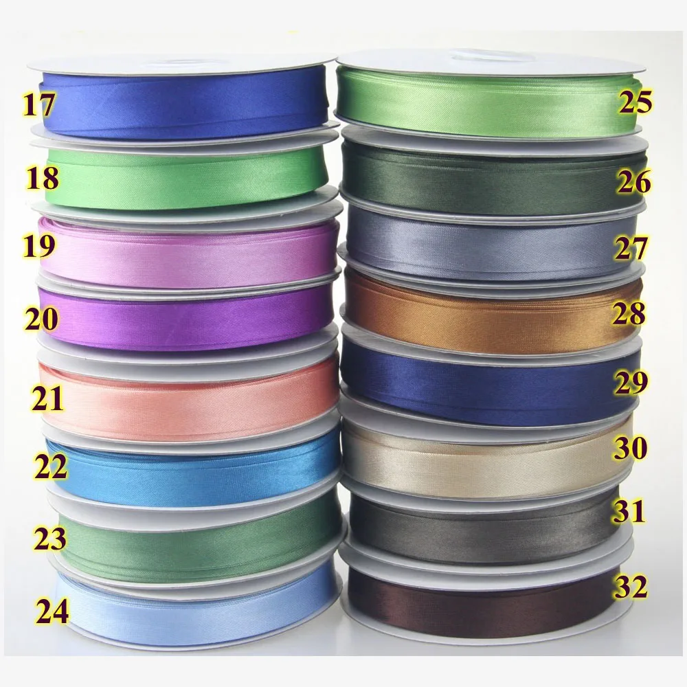 Ширина 15 мм (5/8 дюйма) полиэфирная сатиновая гладкая Однослойная косая