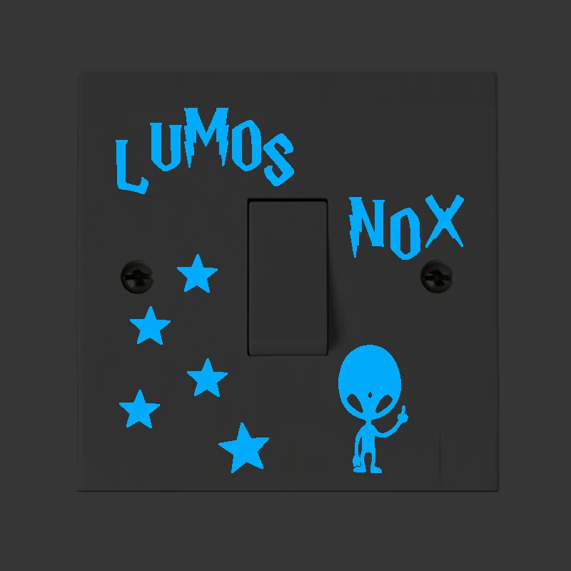 Мультфильм DIY Lumos nox люминесцентный Переключатель стикер светится в темноте звезда Наклейка на стену s для детской комнаты украшение домашний декор