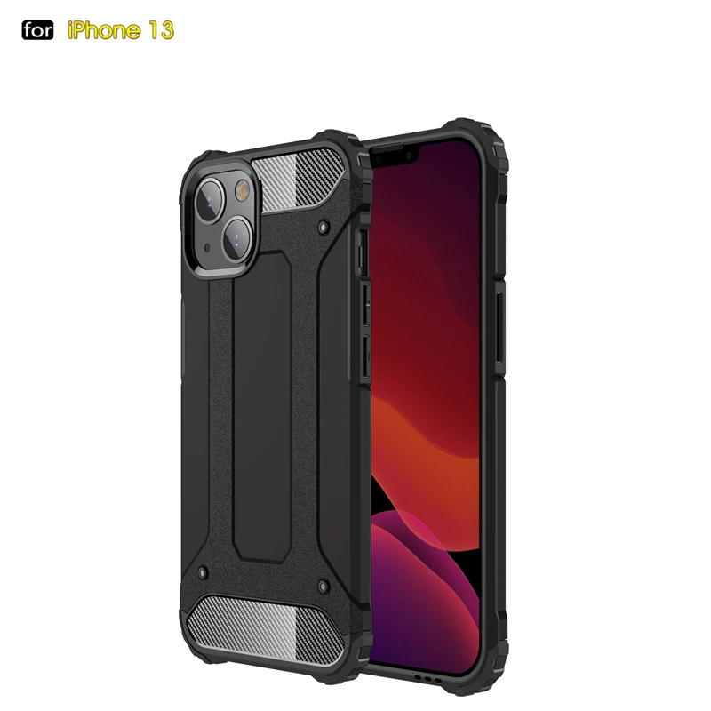 Сверхпрочный армированный чехол для Iphone 13 двухслойный полноразмерный защитный