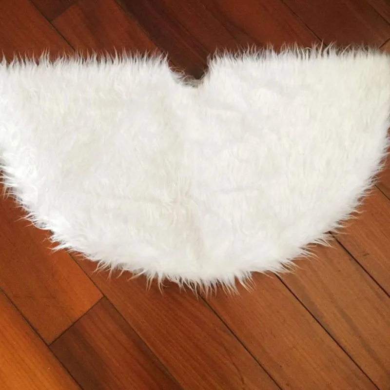 90 см новогодняя елка юбка чисто белые украшения для дома длинные меховые