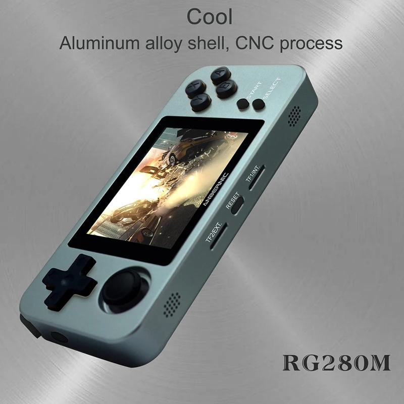

Metal Retro Vintage Game Console Portable 2.8 Inch HD IPS Sn with High Quality Stereo Speaker Retro Game Console