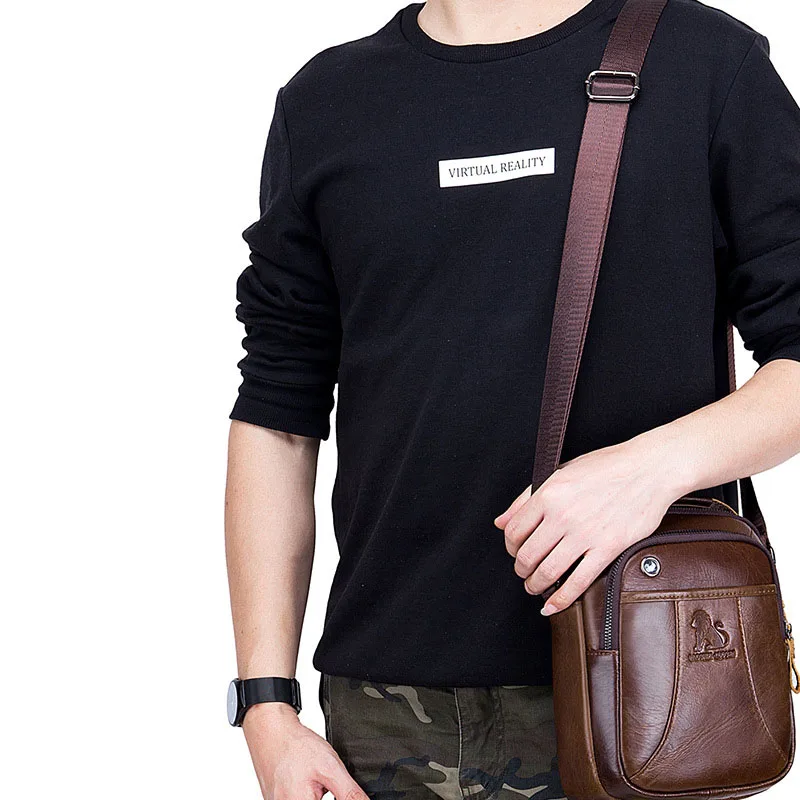 Наплечная Сумка новинка Кожаная НАПЛЕЧНАЯ для мужчин кожаная Модная ретро сумка