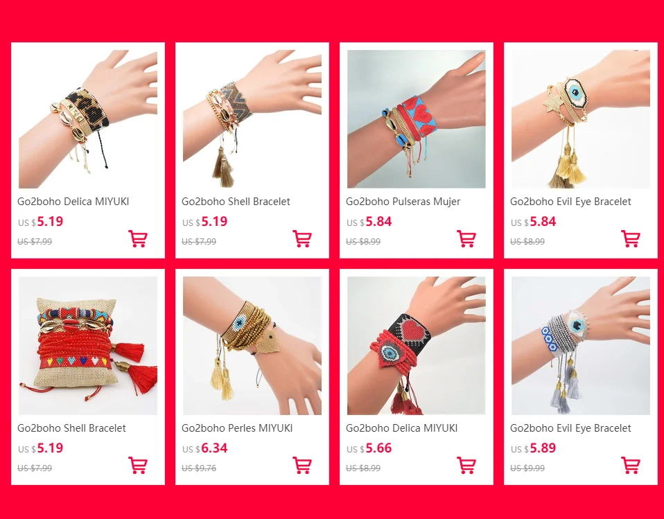 Go2boho сглаза браслет Мода Insta Ювелирные изделия Белый MIYUKI Boncuk Хамса рука Pulseras Delica MIYUKI браслеты для женщин ручной работы