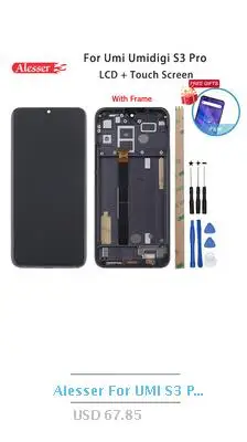 Alesser для Umidigi S3 Pro задний тыловой объектив камеры запасные части для Umidigi S3 Pro задняя камера объектив Запасные аксессуары