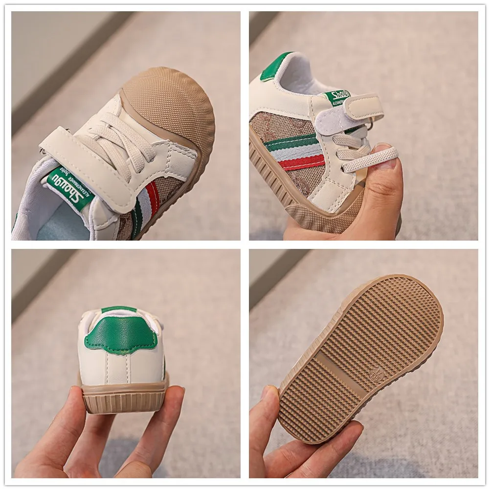 

KINE PANDA Autumn Kids Casual Shoes Boys Sneakers Girls Flats Canvas PU Toddler Baby Footwear 6 9 Months 1 2 3 4 5 Years Old