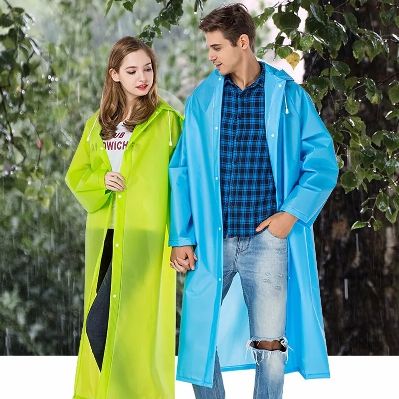 Мужской женский мужской прозрачный дождевик EVA для взрослых утолщенный