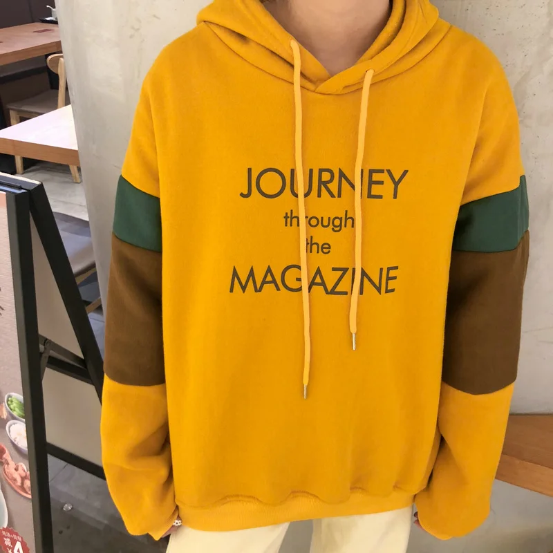 Женская толстовка с капюшоном однотонная утепленная большого размера бархатным