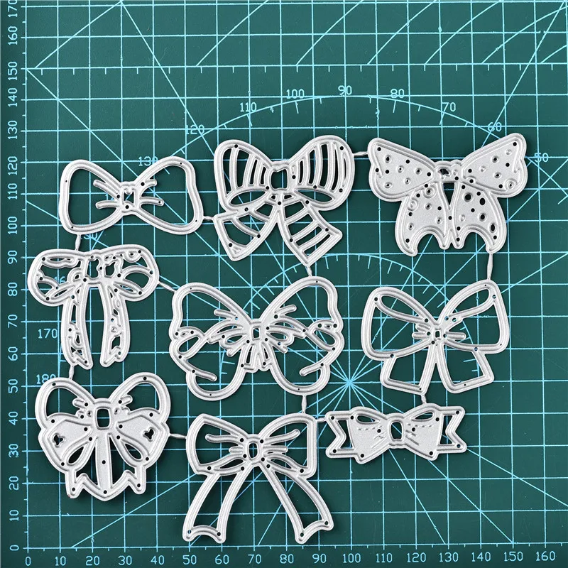 

YaMinSanNiO Dies 9 Styles Bow-knot Metal Cutting Dies For Card Making Scrapbooking Cuts Paper Decor Stencil Craft New 2020
