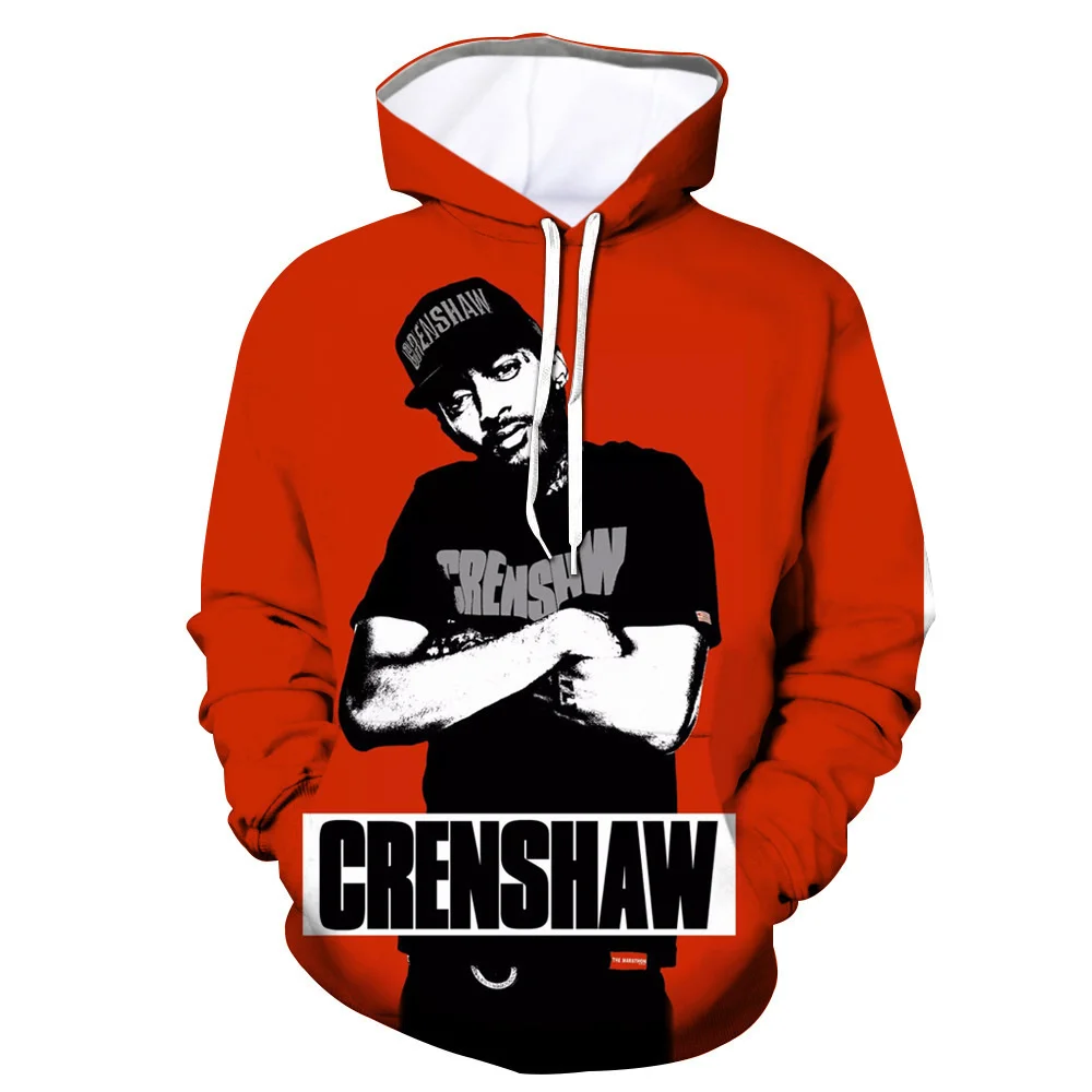 

2021 американский рэпер nipsey hussle 3D цифровой свитер с капюшоном