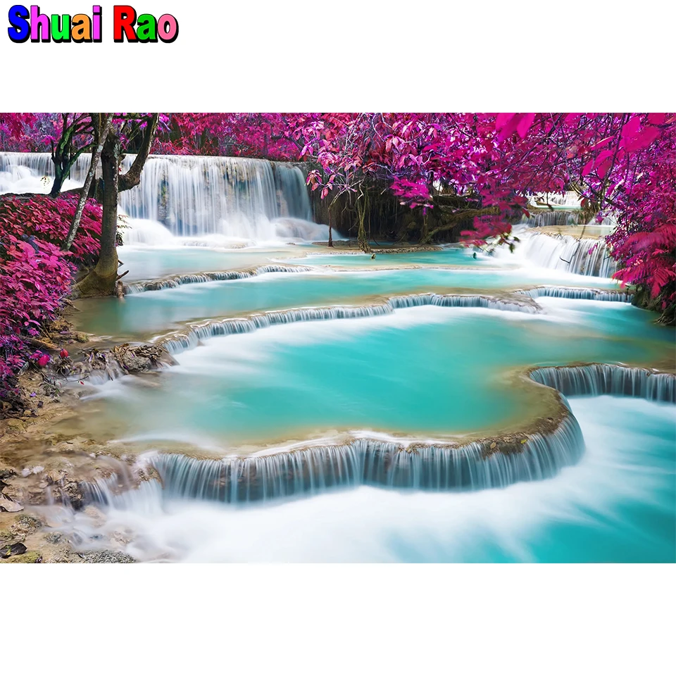 

Autumn scenery Landscape 5d diy diamond painting full square/round drill mosaic art waterfall diamond embroidery home decor