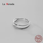 Женское многослойное кольцо La Monada, регулируемое кольцо из серебра 925 пробы с изменяемым размером 52-57 мм, роскошные ювелирные украшения из серебра 925 пробы