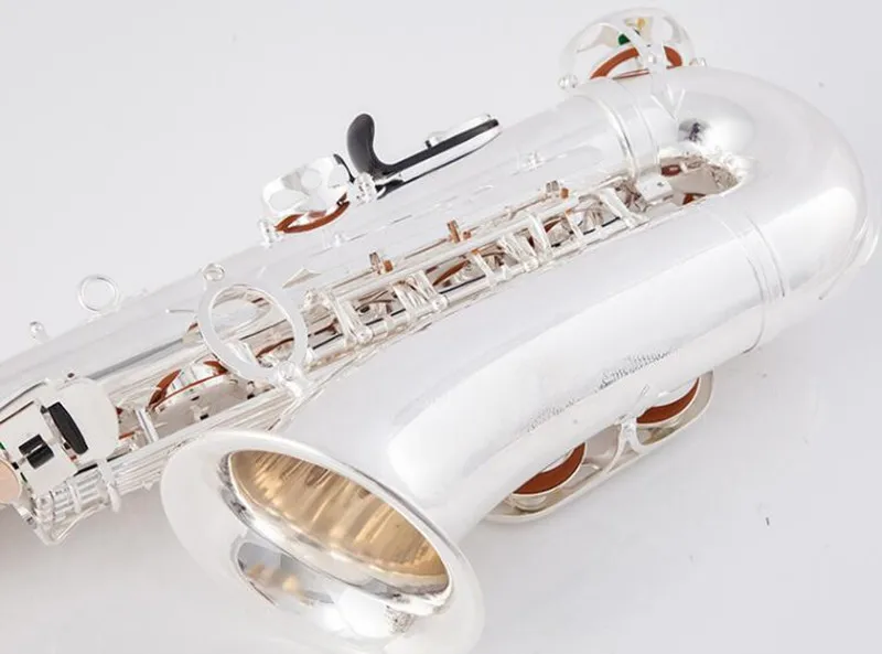 Альт-саксофон Kaluolin высокого качества в японском стиле E-Flat Sax серебристый