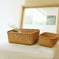 woven storage basket rattan fruit storage box handmade tea set furniture kitchen and toilet products