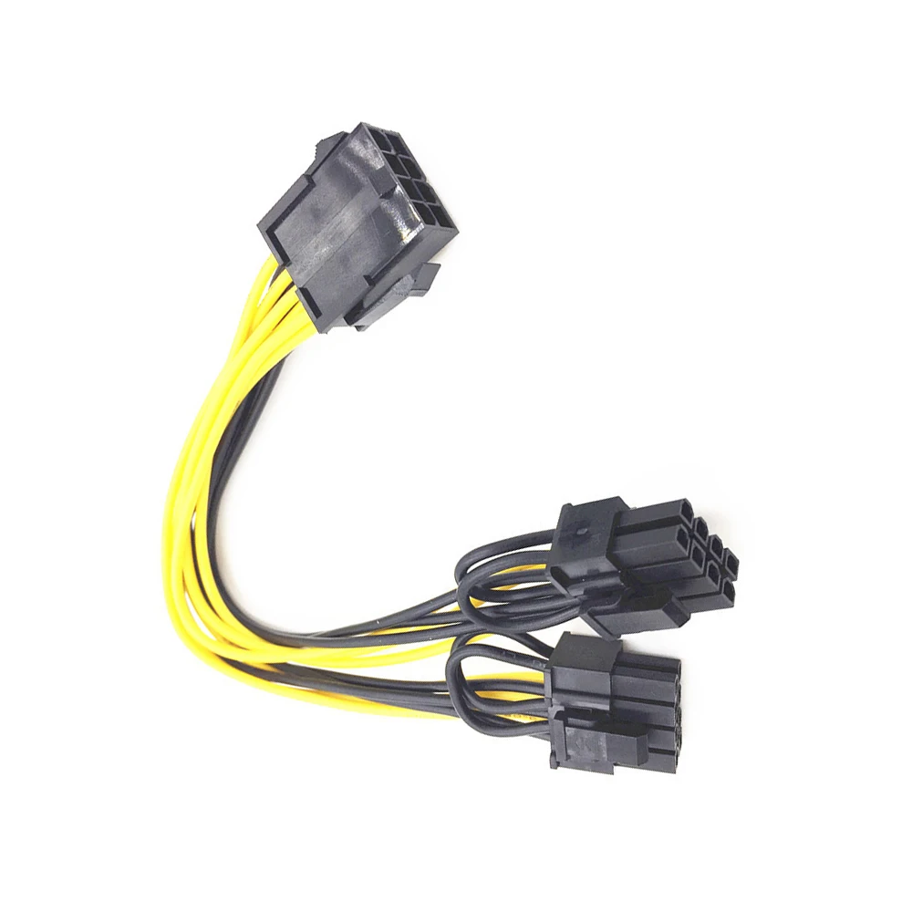 8 контактный к двойному 6 контактному + 2 адаптер GPU видеокарта силовой кабель