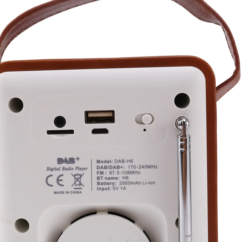 

DAB/DAB+ Digital FM Upright Radio Wooden Alarm Clock USB Charging Bluetooth Speaker