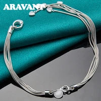 925 silver heart bracelet chain for women wedding jewelry