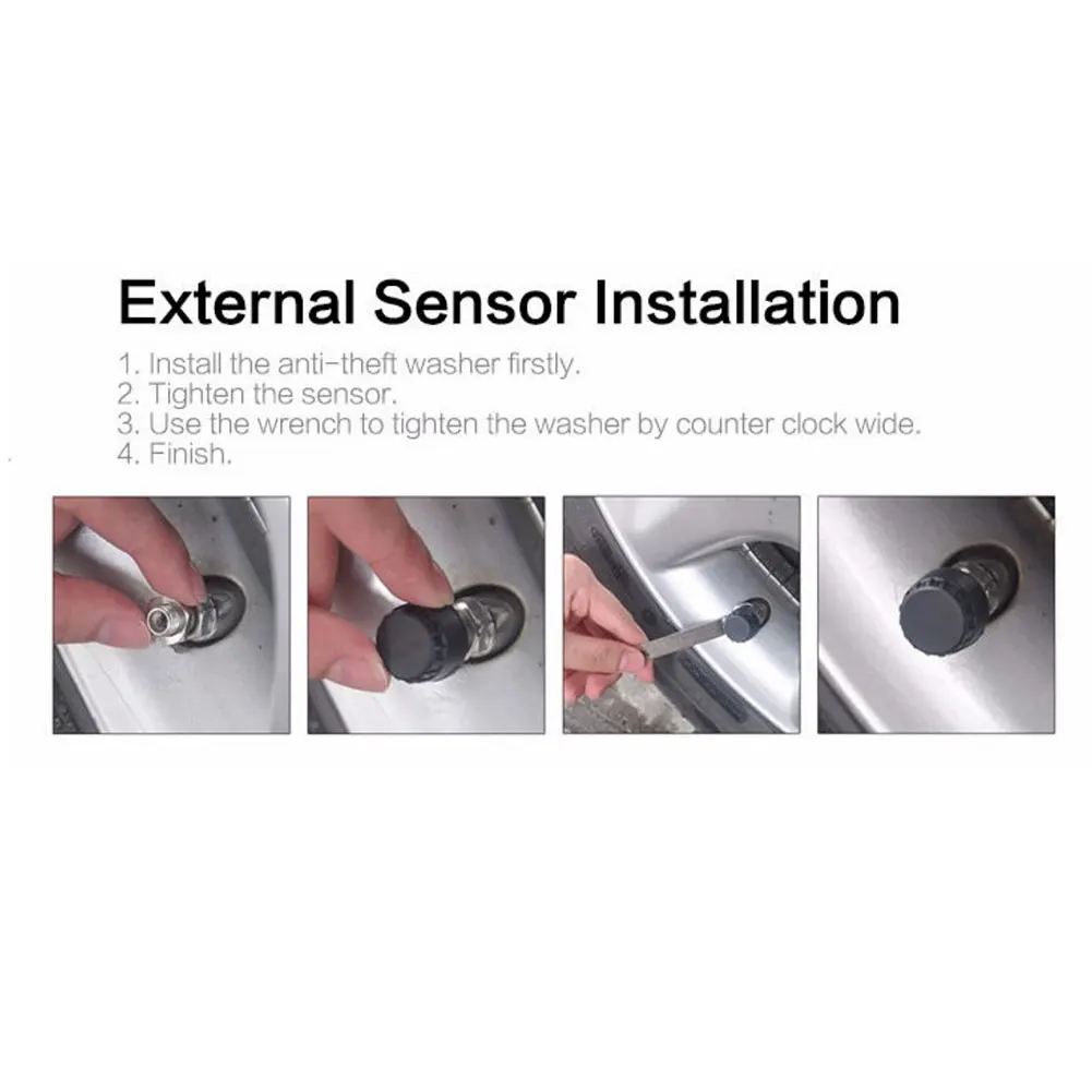 

Universal Solar Power TPMS Wireless Tire Pressure Monitoring System LCD Display 6 External Sensor Tire Pressure Monitor