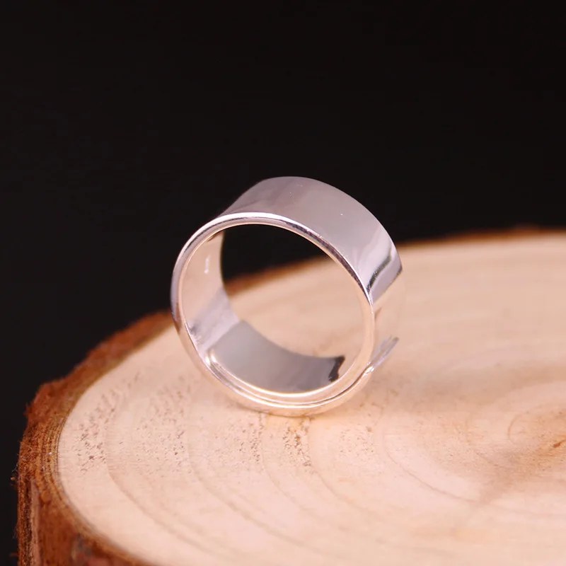 Женское серебряное кольцо 925 пробы блестящие простые кольца Открытое для мужчин