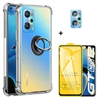 чехол Realme GT Neo 2 9i Прозрачные чехол на Realme GT Neo2 Case Realmi 8 Pro 8i 2T C21 чехлы реалми гт 5g кольца чехол  стекло