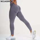 NCLAGEN бесшовные вязаные штаны для йоги леггинсы женские колготки с высокой талией укороченные эластичные тренировочные штаны для йоги устойчивые к приседаниям для подтяжки ягодиц
