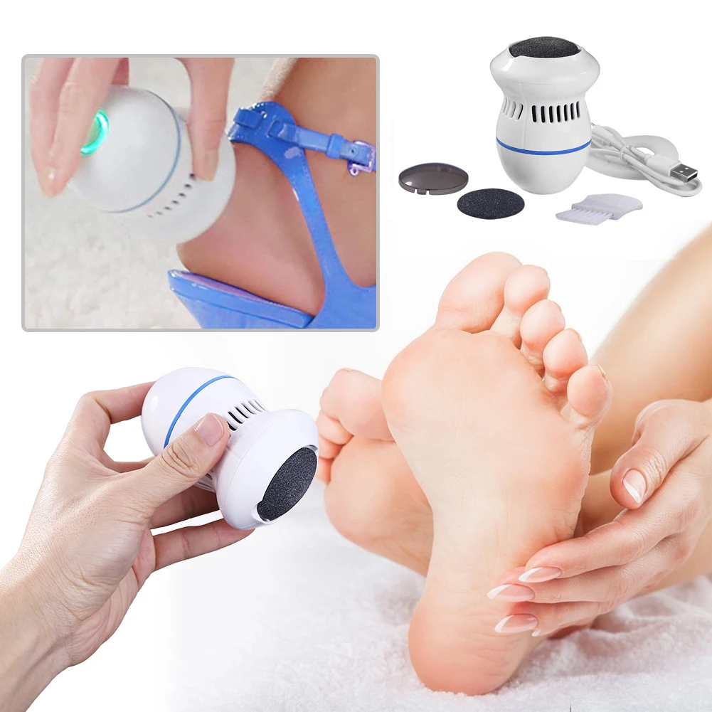 Электрическая вакуумная напильники для удаления мозолей перезаряжаемые USB ног
