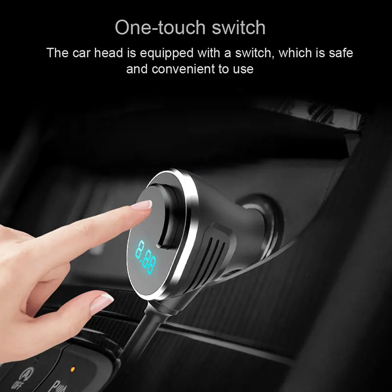 urvns usb c car charger cigarette lighter splitter 2 socket type c pd 20w multi power outlet 96w dc with led voltmeter switch free global shipping