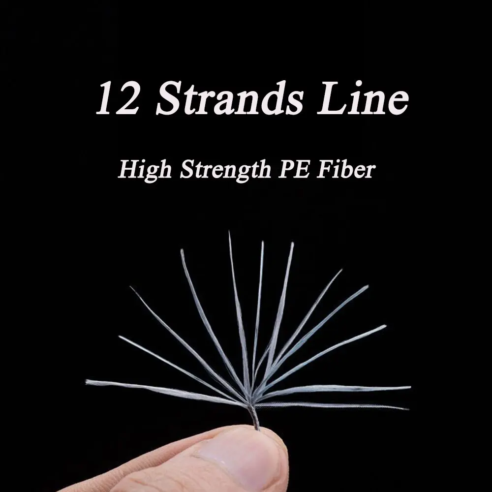 AS 12 Strands Multicolor Lure Line 100M 300M 500M 1000M PE Braided Wire Multifilament Weaving Net Fishing Line Fishing Tackle enlarge