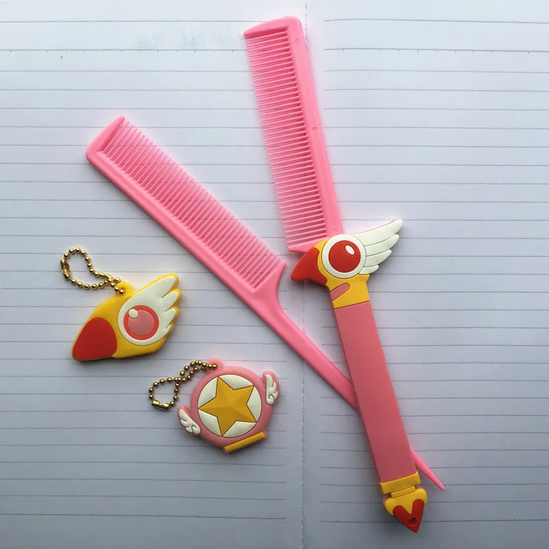 Аниме Card Captor Sakura действие напечатанный Рисунок мультфильм длинный гребень