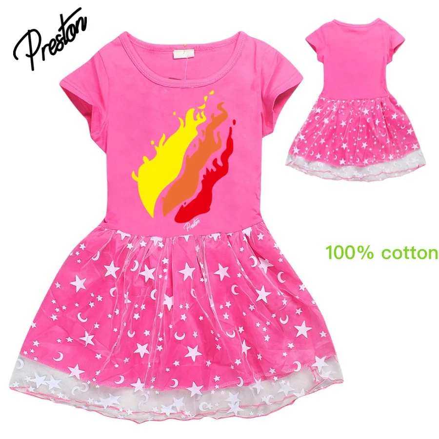 

purple Dress PRESTONPLAYZ'S Girl Dress Baby Pink Party Princess Dress For Baby Newborn Clothes kids dresses for girls Pattern