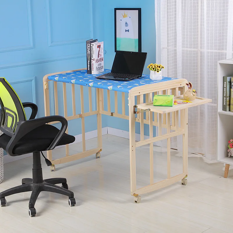 5 в 1 детская кровать с крышкой кровати твердая древесина Неокрашенная