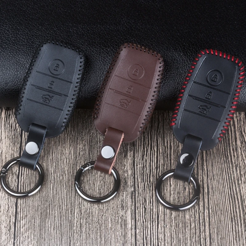 

Leather Car Remote Key Case Cover For Kia Rio Sportage 3 4 QL Cerato Optima K2 K3 K5 Ceed Sorento Soul Forte Picanto Accessories